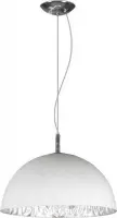 Hanglamp Moonface Ø38cm - wit / zilver - 60w E27