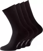 Sokken zonder knellend elastiek - 4 paar - Maat 43/46-Zwart