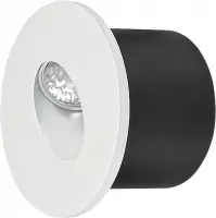 LED Trapspot - Inbouw Rond 3W - Natuurlijk Wit 4000K - Mat Wit Aluminium - Ø78mm