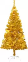 vidaXL Kunstkerstboom met standaard 152 cm PET goudkleurig