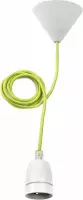 Pendel met E27 fitting - Met nylon kabel - Groen