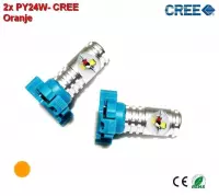 2x PY24W-CREE-Oranje