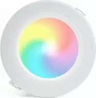Mi-Light - LED Downlight - Smart LED - 18W - RGB+CCT - Aanpasbare Kleur - Dimbaar - Inbouw Rond - Mat Wit - Aluminium - Ø180mm