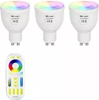 Milight Beginners set - GU10 - 3 wifi lampen - Kleur + DUAL WHITE