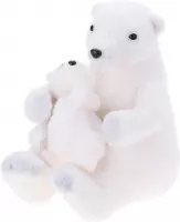 IJsbeer Met Baby IJsbeer In Armen