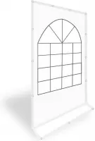 Partytent zijwand PVC met ramen | 1,5 meter | 200cm hoog - Wit