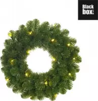Black Box Trees Norton Kerstkrans met LED Verlichting - Ø35 cm - Groen