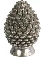 Non-branded Decoratie Dennenappel 29 Cm Polyserin Zilver