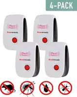 4-Pack Ecomtrends® Ultrasonische Ongedierte Bestrijder - Muizen Bestrijden - Insecten Bestrijden - Ultrasone Verjager - Pest Repeller - Pest Reject - Muizenverjager
