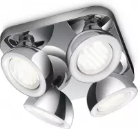 Philips Ecomoods Glance Plafondlamp - (4-lichts) - Chroom