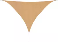 Zonnescherm HDPE driehoekig 3,6x3,6x3,6 m beige