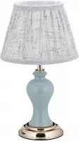 Relaxdays tafellamp vintage - nachtlamp retro - schemerlamp E27 - lamp met kap nachtkastje