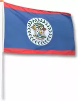 Vlag Belize 100x150 cm. met wapen