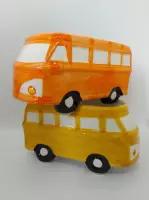 Plantenpot-Minibus-Geel-Oranje