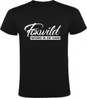 Foxwild Heren t-shirt | Peter Gillis | Massa is kassa | Hatseflatse | Zwart