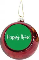 Kerstbal- Happy Home- rood