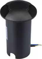 LED Grondspot - Vorin Zerda - 1W - Inbouw - Rond - Warm Wit 3000K - Waterdicht IP67 - Mat Zwart - Kunststof