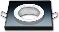 LED line Inbouwspot - Vierkant - Glas - GU10 Fitting - 90x25 mm - Zwart