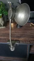Stoere Klemlamp Staal  op Batterij