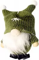 Kerst | Kerstboom decoratie | Ornament | Hanger | Kabouter | Stof |  Groen