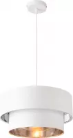 Design hanglamp Lopar 149 cm metaal en stof E27 Ø40 wit