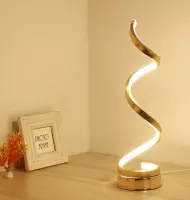 Elegante tafellamp - LED verlichting - spiraalvormig design voor elk interieur - Goudkleurig