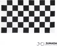 Jumada's Finish Vlag - Race Flag - Race Vlag - Zwart Wit - Vlaggen - Polyester - 150 x 90 cm
