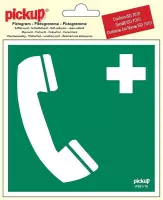 Pickup Pictogram 15x15 cm - Telefoon voor redding 1e hulp - conform ISO 7010
