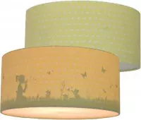 Plafondlamp Kinderkamer Silhouet Geel Dandelion | Schaduw Lamp Meisjeskamer | Kinderlamp Geel | Plafonnière Babykamer | Land of Kids Lamp