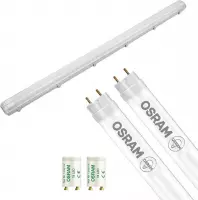 OSRAM - LED TL Armatuur met T8 Buis - SubstiTUBE Value EM 865 - Luxino Housing Pro - 150cm Dubbel - 38.2W - Helder/Koud Wit 6500K