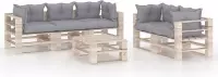 Medina 6-delige Loungeset met kussens pallet grenenhout