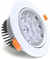 LED Downlight Verzonken 12W 80 ° Verstelbaar Rond - Wit licht