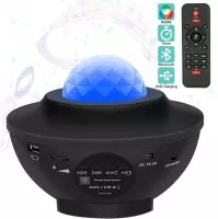 sterren projector - Zwart - kleuren - Afstandsbediening - Bluetooth - Muziek - Led - Laserlamp - Sterrenhemel - Nachtlamp - Discolamp - Ingebouwde speaker - USB kabel - 10 standen