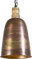 QAZQA burn - Landelijkee Hanglamp - 1 lichts - Ø 275 mm - Koper -  Woonkamer | Slaapkamer | Keuken