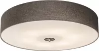 QAZQA drum jute - Moderne Plafondlamp met kap - 6 lichts - Ø 700 mm - Taupe -  Woonkamer | Slaapkamer | Keuken