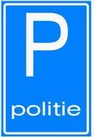 Verkeersbord Parkeren politie (E08L) - aluminium - DOR