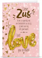 Lieve Zus LOVE ballonkaart