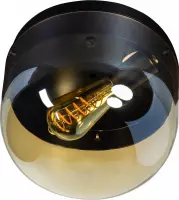 ETH Plafondlamp  Dopp 1x E27 licht amber glas/zwart