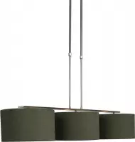 QAZQA combi delux - Moderne Hanglamp voor boven de eettafel | in eetkamer - 3 lichts - L 1180 mm - Groen -  Woonkamer