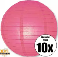 10 candy roze lampionnen met een diameter van 20cm