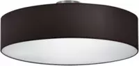 LED Plafondlamp - Plafondverlichting - Trinon Hotia - E27 Fitting - 3-lichts - Rond - Mat Zwart - Aluminium