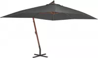 Zweefparasol met houten paal 400x300 cm antraciet