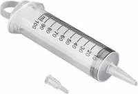 Injectiespuit - doseerspuit - Spuit zonder naald en met extra lange tuit - 100 ml
