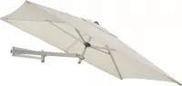 Easysol Rechthoekige Muurparasol - 200 x 140 cm - Parasol voor Muur of Wand - Gebroken Wit