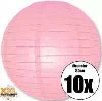 10 roze lampionnen met een diameter van 35cm