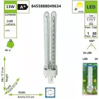 Led G24 13W 3000K warm licht 2-pin (pack van 5)