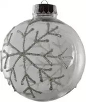 Dickensville Kerstbal Sneeuwvlok 13 Cm Transparant/zilver