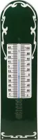 Thermometer emaille groen deco 12x43cm