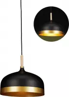 Relaxdays hanglamp zwart - industriële lamp - eettafel lamp - plafondlamp - metaal - E27