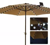 Decoratielicht voor parasol Solar, parasol verlichting 72 LEDs | Parasolverlichting Zonne-energie | Warm White